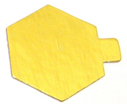 Mono-Board, Gold, Hexagon with Tab Size 2-7/8&#034; - Pack of 24