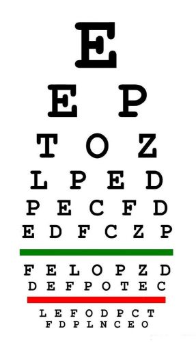 Optometric Eye Chart (Free Shipping) AS252