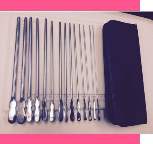 Dittel Urethral Sounds Kit 14 Pc Cyn Urology Surgical ASTM 420 German Stainless
