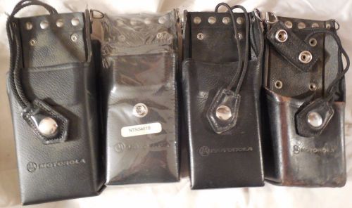 4 pcs motorola ntn5461b radio holsters - used to new - for ht600 mtx900 p200 etc for sale