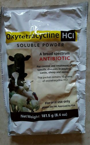 OXYTETRACYCLINE HCL SOLUBLE POWDER A BROAD SPECTRUM ANTIBIOTIC VETERINARY USE.