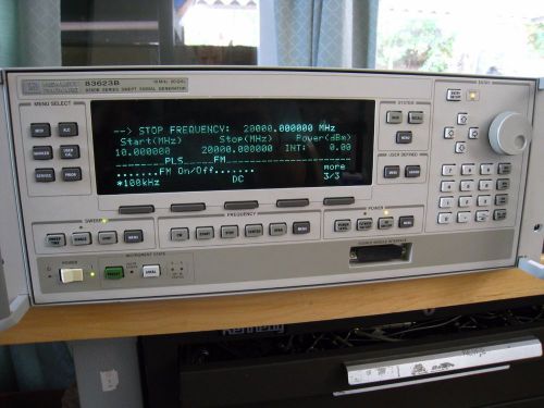 Agilent hp 83623b 10 mhz-20 ghz sweeper signal generator calibrated ! opt1,4,6,8 for sale