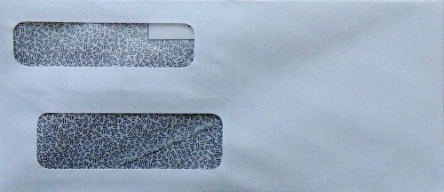 50 Double Window Envelopes No 9 Inside Tint 24 / White Woven 3 7/8&#034; x 8 7/8&#034;