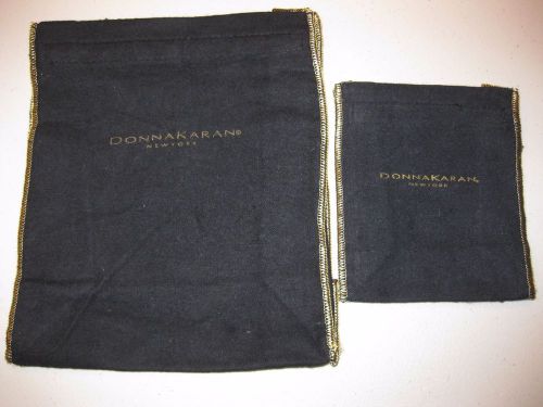 DONNA KARAN 100% Cotton Pouches Velcro Sealed ~ 2 sizes ~ Hold Anything - GET 12