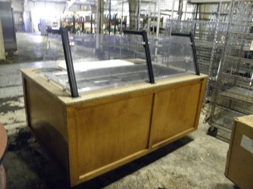 Custom bilt 4 well 70&#034; refrigerated mobile salad oilve display buffet table bar for sale