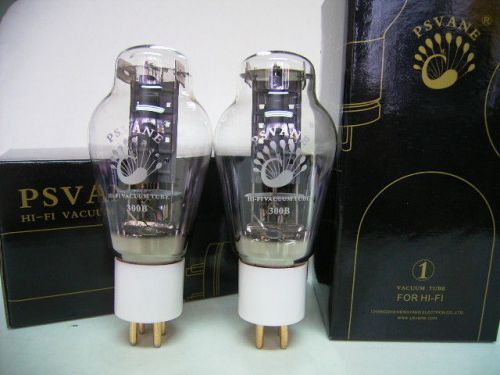 One(1) MATCHED PAIR PSVANE 300B Audio tubes ST Shape Gold Pin with  Ceramic Base