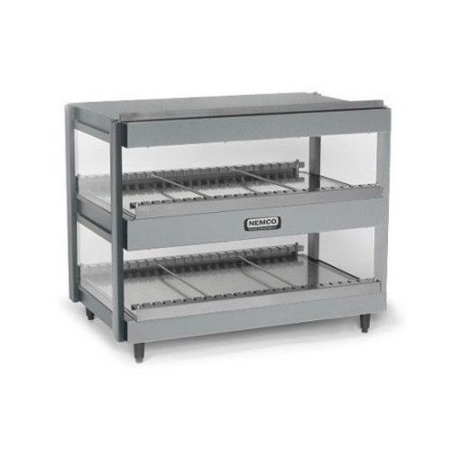 Nemco 36&#034; Horizontal Dual Shelf Stainless Steel Heated Merchandiser 6480-36