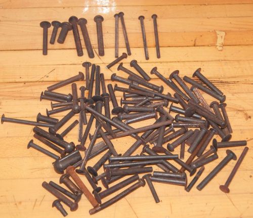 Antique Vintage Steel Rivets, lot of approx 106. Nice mixes lot of sizes