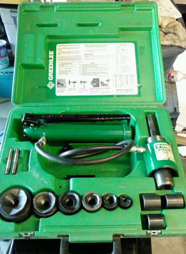 Greenlee Tool 7306 1/2&#034;- 2&#034; Hydraulic Knockout 767 Pump Punch Driver Set