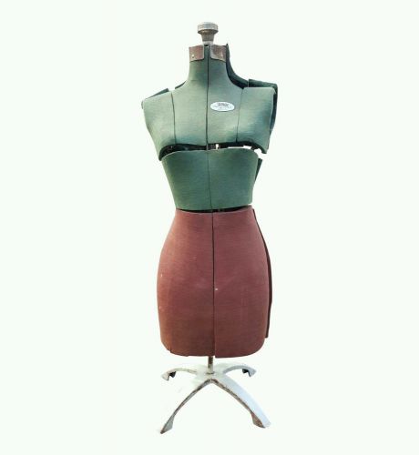 Vintage Adjustable Dress Form Red and Green