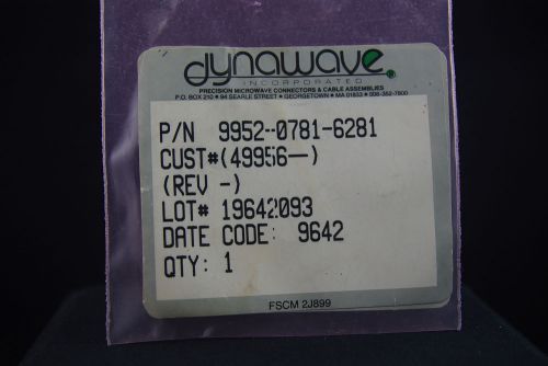 One NOS NIB Dynawave SMA Panel Type RF Microwave Connector