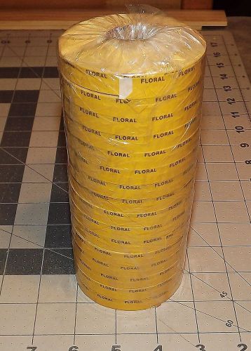 MONARCH SENSO LABELS - 16 ROLLS - yellow with black letters marked FLORAL