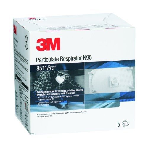 3m particulate respirator 8511pro, n95 (pack of 5) for sale