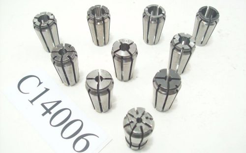 10 PC 3/8&#034; SERIES ACURA FLEX COLLET SET BY 32NDS USED ON KWIK SWITCH 200  C14006
