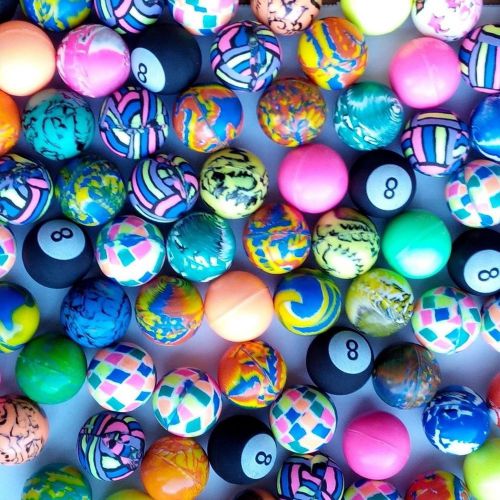 32MM PREMIUM SUPER BOUNCY BALLS ASSORTED COLORS &amp; STYLES TOYS for VENDING 100 CT