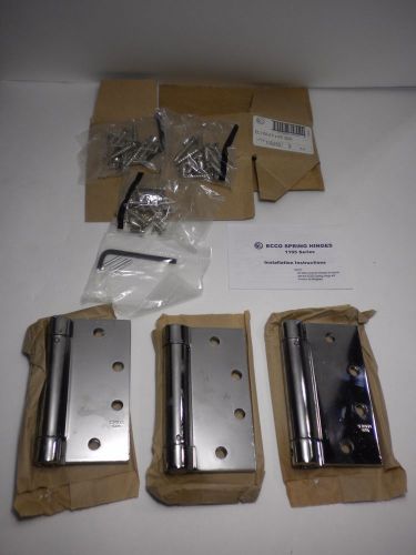 Set / lot of 3 new hager ec1105 spring hinge 4.5 x 4.5 us26 bright chrome plate for sale