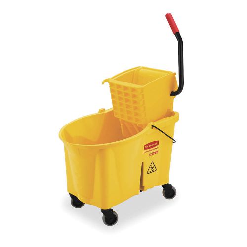 Rubbermaid Mop Bucket and Wringer, 11 gal., Yellow, NEW, FREE SHIPPING, $5F$
