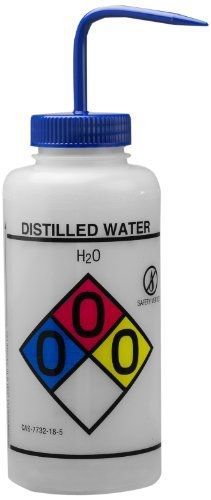 Bel-Art Products Scienceware F12432-0004 Wash Bottle, Distilled Water, GHS,