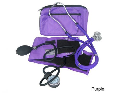 New Dixie Ems Blood Pressure and Sprague Stethoscope Kit (Purple) Nurse, Health