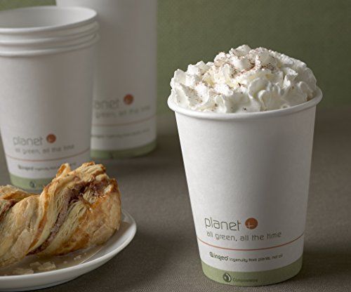 Planet + 100% Compostable PLA Laminated Hot Cup, 12-Ounce, 1000-Count Case