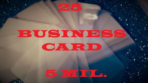 25 Business Card Laminating Laminator Pouches/Sheets 2-1/4 x 3-3/4..   5 Ml