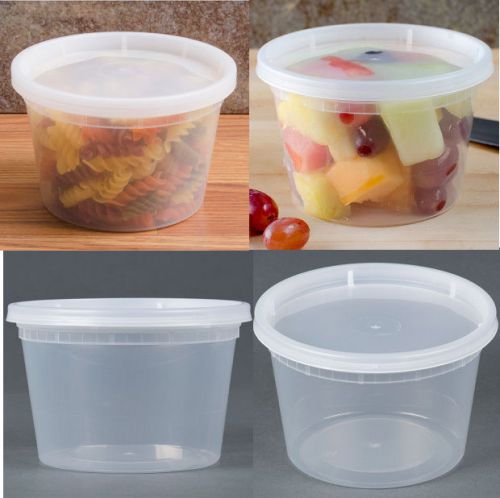 16 oz.(473 ml) food grade container, soup cup, deli pro, 240 cups w lids/case for sale