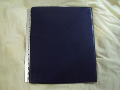 Accounting BUSINESS Post Binder Ledger  BLUE VINYL AND METAL 12 X 13&#034;