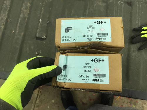 90 gf piping systems cpvc 90 elbow 3/8&#034; sxs 806-003 pvc lot of 90 for sale