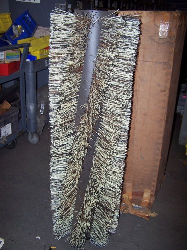 Industrial floor sweeper wire bristle brush 50&#034; long 7-1/2&#034; od 6-1/4&#034; for sale