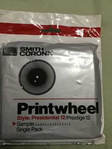 Smith Corona H Series Printwheel Sampler Presidential Script  H59519