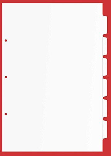 11x17 6 Tabbed Dividers, Extra Long, 17 x 11 Inches, Pack of 48, White 692804