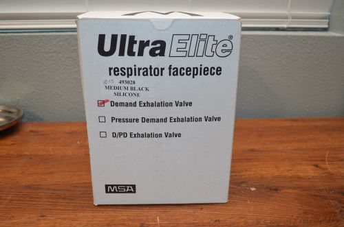 Msa 493028 ultra elite scba respirator, gas mask, tactical, ems medium silicone for sale