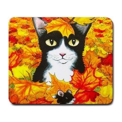 Mousepad from original Funny Art painting Tuxedo Cat 447 mouse by L.Dumas