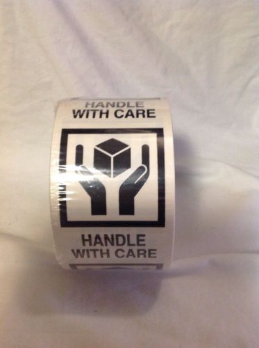 500 per roll Shipping Lables  &#034;Handle With Care&#034; 3&#034; x 4&#034; MAde in the USA
