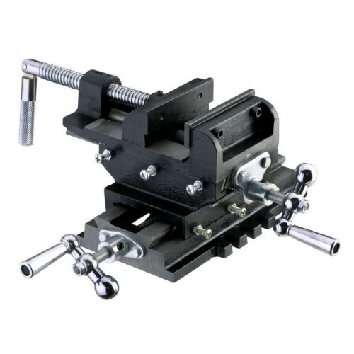 4&#034; Cross Slide Drill Press Vise Clamp 2-Way Vises New Bench Top Holder Clamping