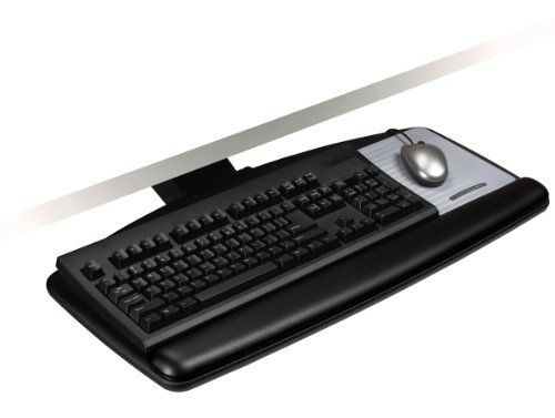 3M Easy Adjust Keyboard Tray with Standard Platform,  17 3/4 Inch Track,