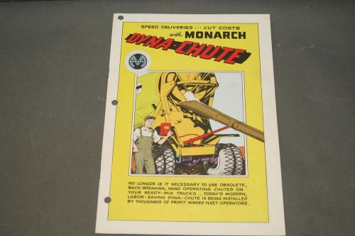 Monarch Dyna-Shute Electric Hydraulic Control Speed Deliveries Cut Cost Brochure