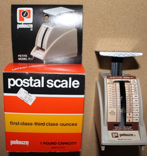 Pelouze P-1 1# Capacity Postal Scale First &amp; Third Class &amp; Oz. USA Made 1985 NIB