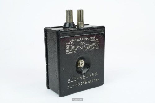 General Radio GR 1481-H Precision Standard Inductor  200 mH +-0.25%