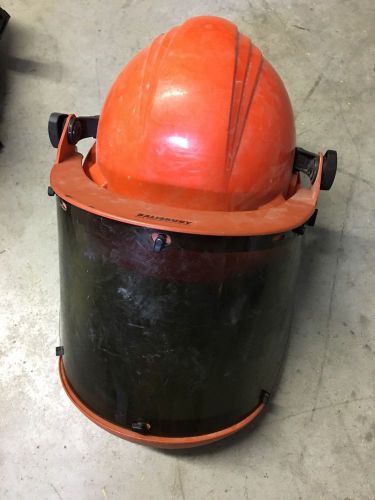 Salisbury as1000 protective face shield w/ hard hat electric weld north pro used for sale