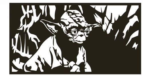Yoda 1 Star Wars DXF File For CNC Plasma or Laser Cut