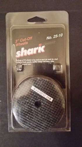 Shark 3&#034; inch x 1/16&#034; x 3/8&#034; cut off wheels 10 pack 54 grit  nos sold by snap on for sale