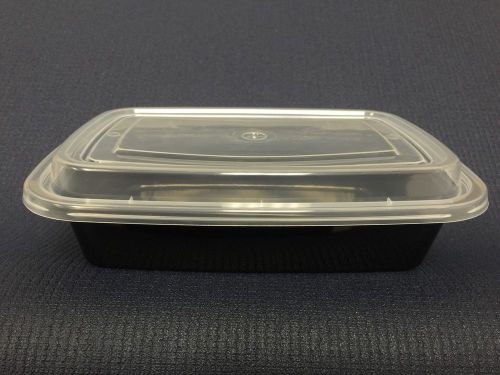 Plastic Deli Food Rectangular Container 28 oz. (with Lids) 150 Sets