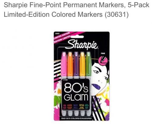 Sharpie Ultra Fine Point Markers 5 Pack 80 S GLAM Limited Edition Color Marker