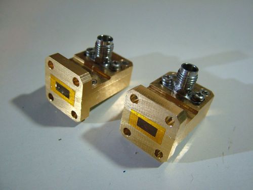 LOT OF 2 Adapter WR28 Waveguide to Coax 2.4mm 26.5 - 40GHz QUINSTAR 410A599/2.4