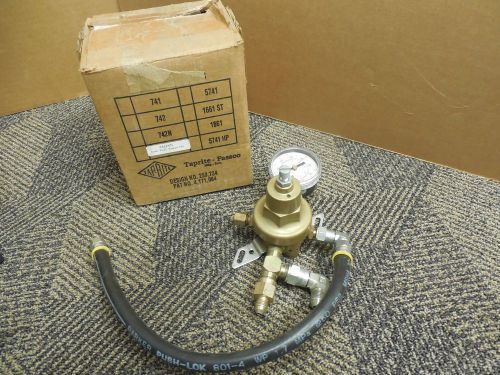 Taprite 5261sn co2 regulator 1/4&#034; flare fitting nib for sale