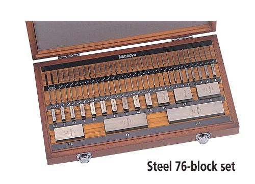 Mitutoyo metric steel square gage gauge block set as-1 1.005-100mm 76 blocks for sale