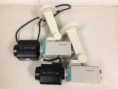 LOT OF 2 Panasonic Color CCTV Cameras WV-CP234 With Pelco Power Zoom Lens