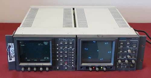 Studio set video signal monitoring Tektronix WFM601A and WFM300A