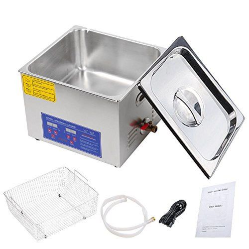 Aw pro stainless steel 15 l liters 760w ultrasonic cleaner w/ digital heater 6 for sale